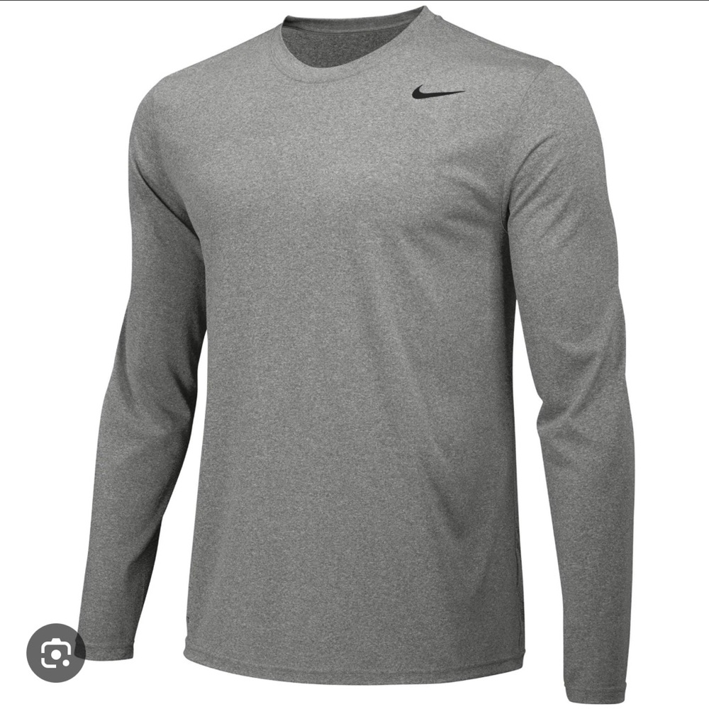 Nike Gray Long Sleeve Crew Neck Tee